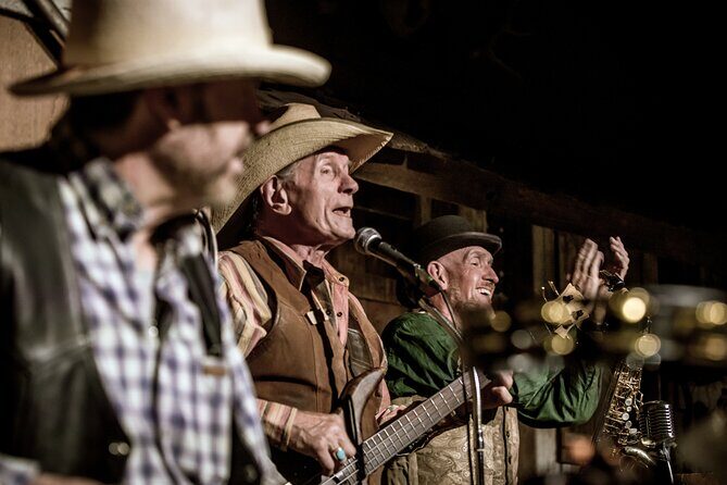 Chuck Wagon Supper & Western Stage Show at Blazin' M Ranch Ticket - The 7:30 PM Western stage show: laughs, music, and cowboy storytelling