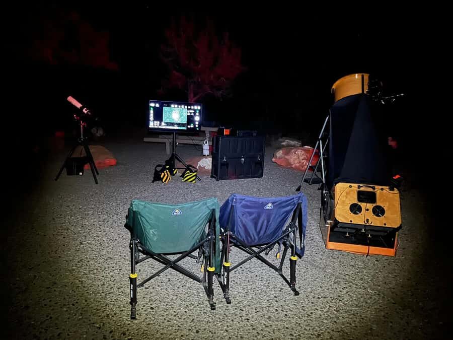 Sedona: Stargazing Tour with Telescopes and Video Astronomy - Video astronomy (EAA) on a 4K OLED TV: seeing color and structure