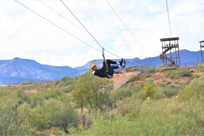 Zip Line Tour at Out of Africa Wildlife Park in Sedona,Camp Verde - The Course Stop: What Happens at the Predator Zip Lines Setup